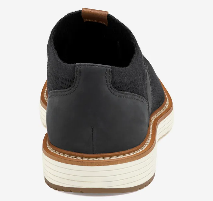 LaceUps Johnston and Murphy Men Upton Knit Plain Toe Black Knit