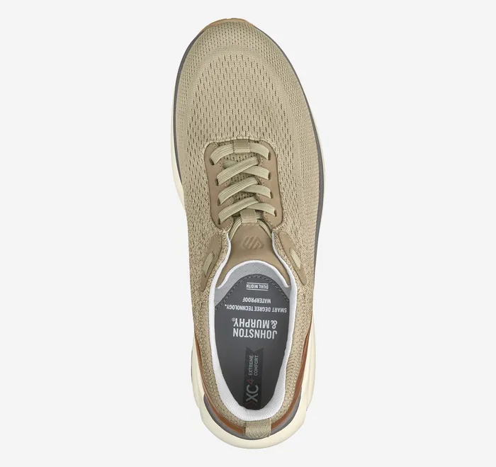 LaceUps Men XC4 TR4Sport Hybrid Taupe Waterproof Knit Johnston and Murphy