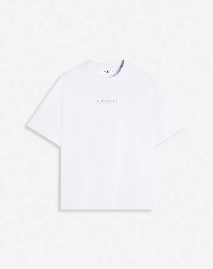 Lanvin Embroidered Tshirt Optic White Women Lanvin TShirts and Sweatshirts