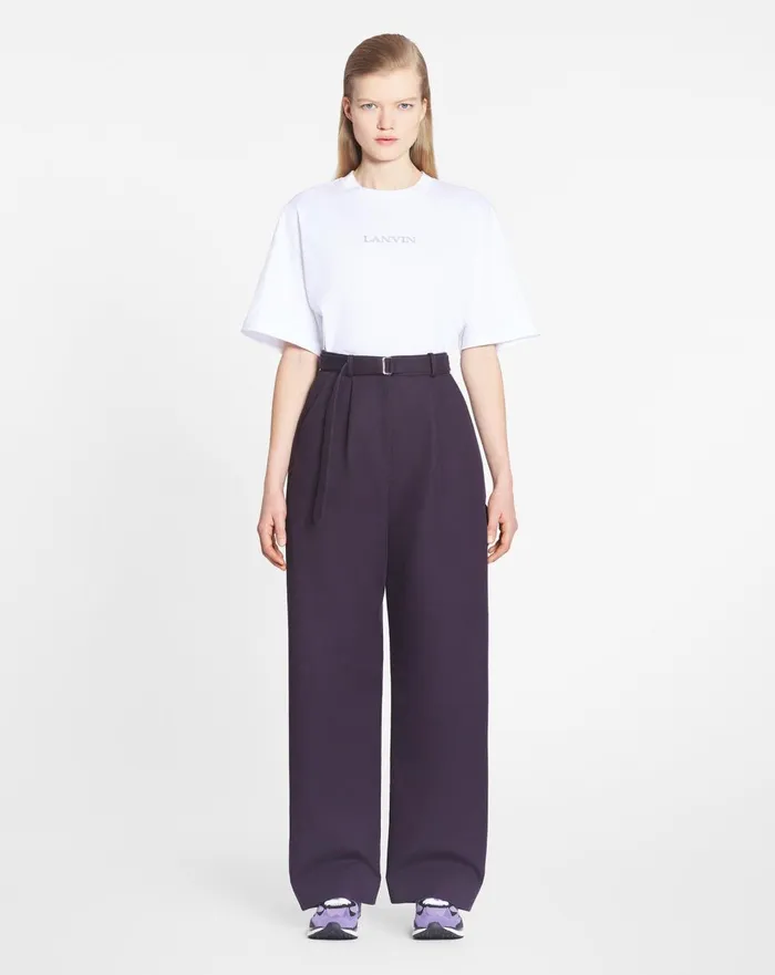 Lanvin Embroidered Tshirt Optic White Women Lanvin TShirts and Sweatshirts Lanvin Embroidered Tshirt Optic White Women Lanvin TShirts and Sweatshirts