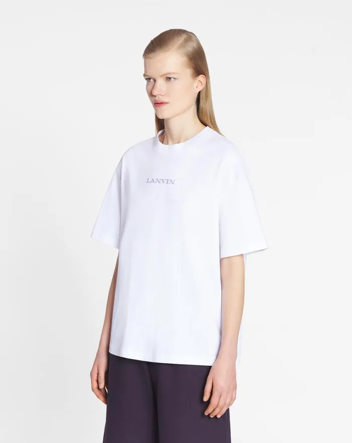 Lanvin Embroidered Tshirt Optic White Women Lanvin TShirts and Sweatshirts Lanvin Embroidered Tshirt Optic White Women Lanvin TShirts and Sweatshirts