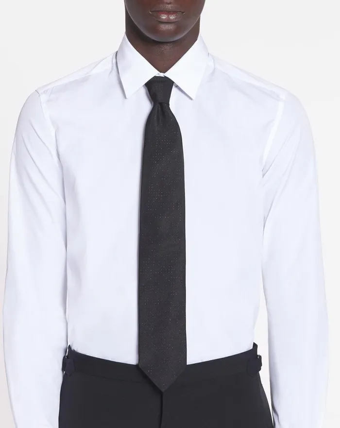 Lanvin Tie In Sparkly Satin Black Men Lanvin Hats Lanvin Tie In Sparkly Satin Black Men Lanvin Hats