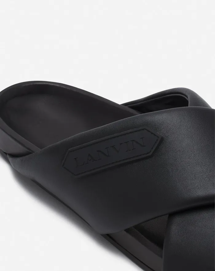 Lanvin Tinkle Sandals In Leather Black Men Lanvin Sandals Lanvin Tinkle Sandals In Leather Black Men Lanvin Sandals