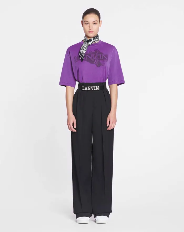 Lanvin X Future Classic Eagle Print Tshirt Purple Reign Women Lanvin TShirts and Sweatshirts Lanvin X Future Classic Eagle Print Tshirt Purple Reign Women Lanvin TShirts and Sweatshirts