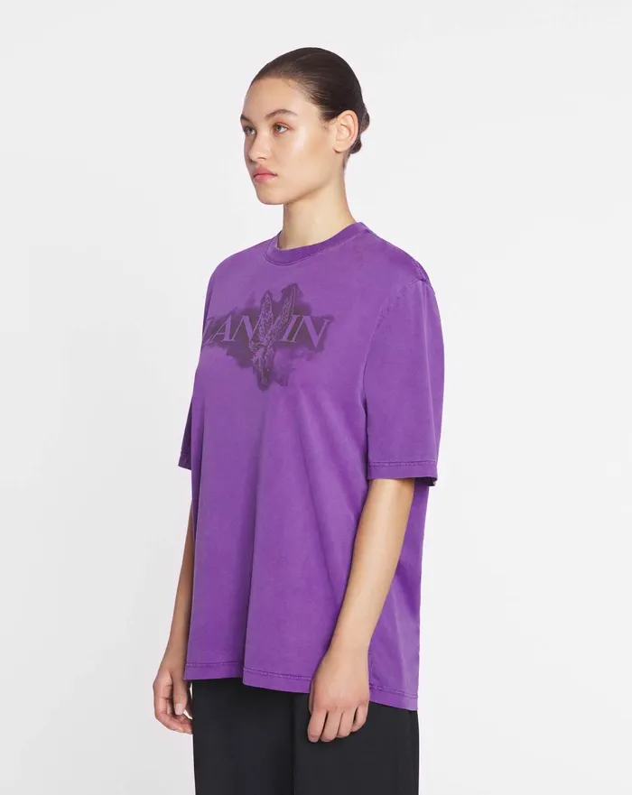 Lanvin X Future Classic Eagle Print Tshirt Purple Reign Women Lanvin TShirts and Sweatshirts Lanvin X Future Classic Eagle Print Tshirt Purple Reign Women Lanvin TShirts and Sweatshirts