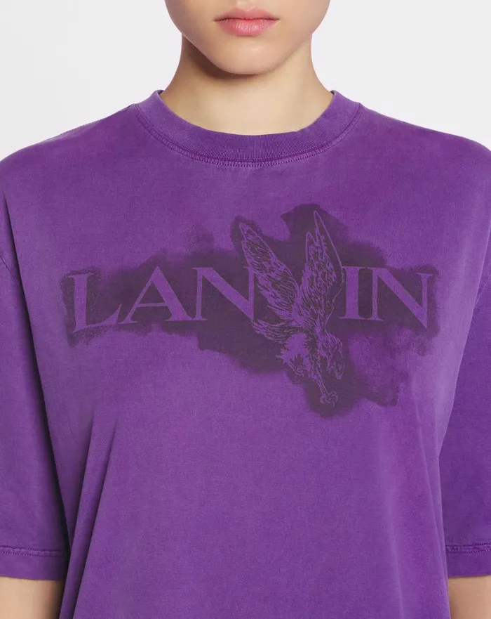 Lanvin X Future Classic Eagle Print Tshirt Purple Reign Women Lanvin TShirts and Sweatshirts Lanvin X Future Classic Eagle Print Tshirt Purple Reign Women Lanvin TShirts and Sweatshirts