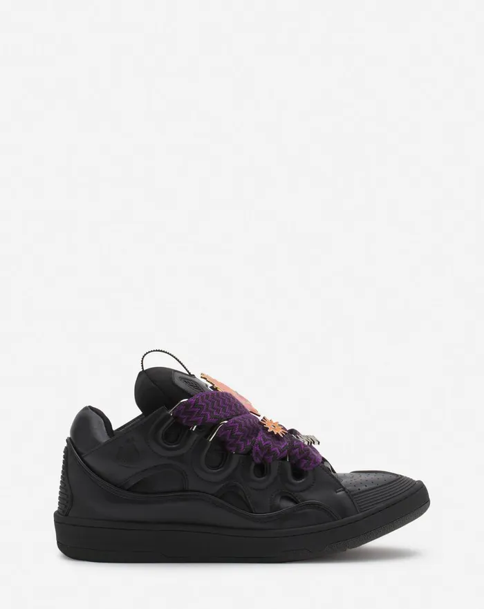 Lanvin X Future Curb 30 Leather Sneakers For Women Blackred Women Lanvin Curb