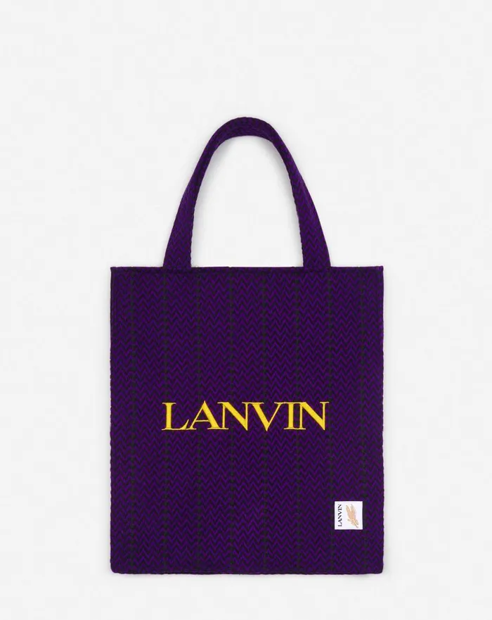 Lanvin X Future Curb Cotton Tote Bag Blackpurple Reign Women Lanvin Tote Bags and Top Handle Bags Lanvin X Future Curb Cotton Tote Bag Blackpurple Reign Women Lanvin Tote Bags and Top Handle Bags