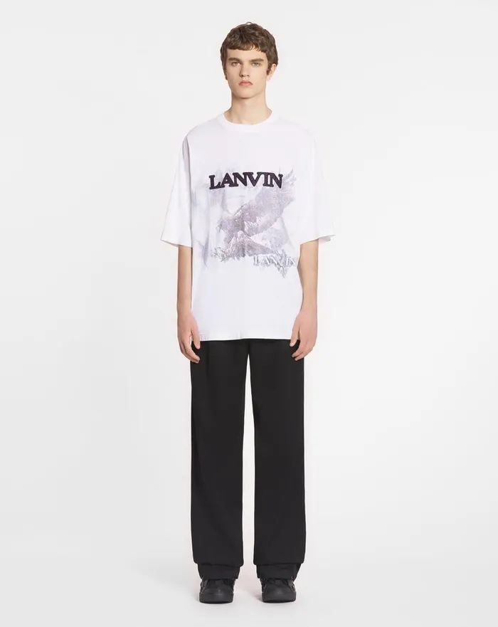 Lanvin X Future Unisex Eagle Print Loosefit Tshirt White Mustangblack Women Lanvin TShirts and Sweatshirts Lanvin X Future Unisex Eagle Print Loosefit Tshirt White Mustangblack Women Lanvin TShirts and Sweatshirts