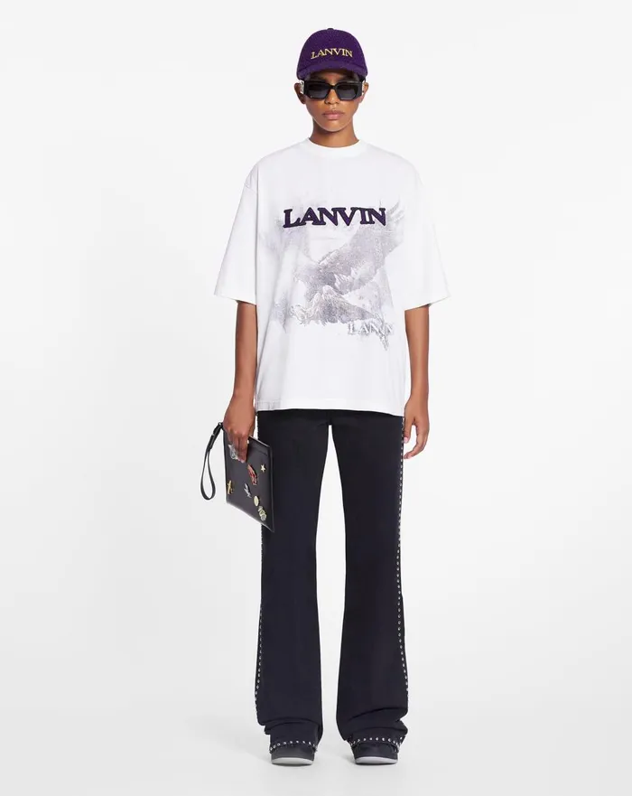 Lanvin X Future Unisex Eagle Print Loosefit Tshirt White Mustangblack Women Lanvin TShirts and Sweatshirts Lanvin X Future Unisex Eagle Print Loosefit Tshirt White Mustangblack Women Lanvin TShirts and Sweatshirts