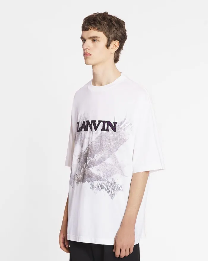 Lanvin X Future Unisex Eagle Print Loosefit Tshirt White Mustangblack Women Lanvin TShirts and Sweatshirts Lanvin X Future Unisex Eagle Print Loosefit Tshirt White Mustangblack Women Lanvin TShirts and Sweatshirts