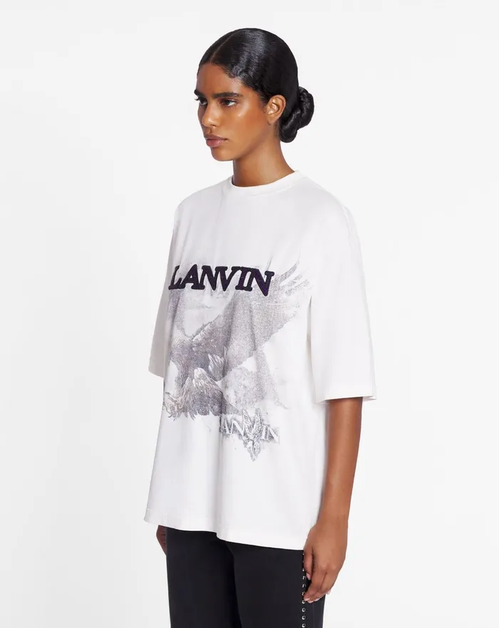 Lanvin X Future Unisex Eagle Print Loosefit Tshirt White Mustangblack Women Lanvin TShirts and Sweatshirts Lanvin X Future Unisex Eagle Print Loosefit Tshirt White Mustangblack Women Lanvin TShirts and Sweatshirts