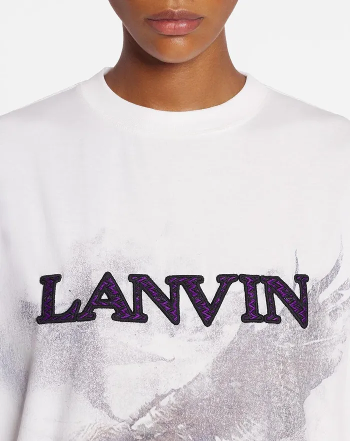 Lanvin X Future Unisex Eagle Print Loosefit Tshirt White Mustangblack Women Lanvin TShirts and Sweatshirts Lanvin X Future Unisex Eagle Print Loosefit Tshirt White Mustangblack Women Lanvin TShirts and Sweatshirts