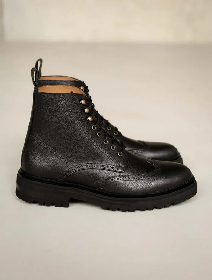 Leandro Caviar Men Bobbies Boots Leandro Caviar Men Bobbies Boots