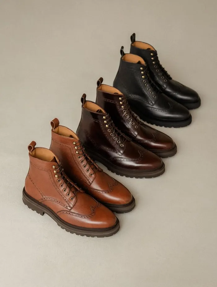 Leandro Caviar Men Bobbies Boots Leandro Caviar Men Bobbies Boots