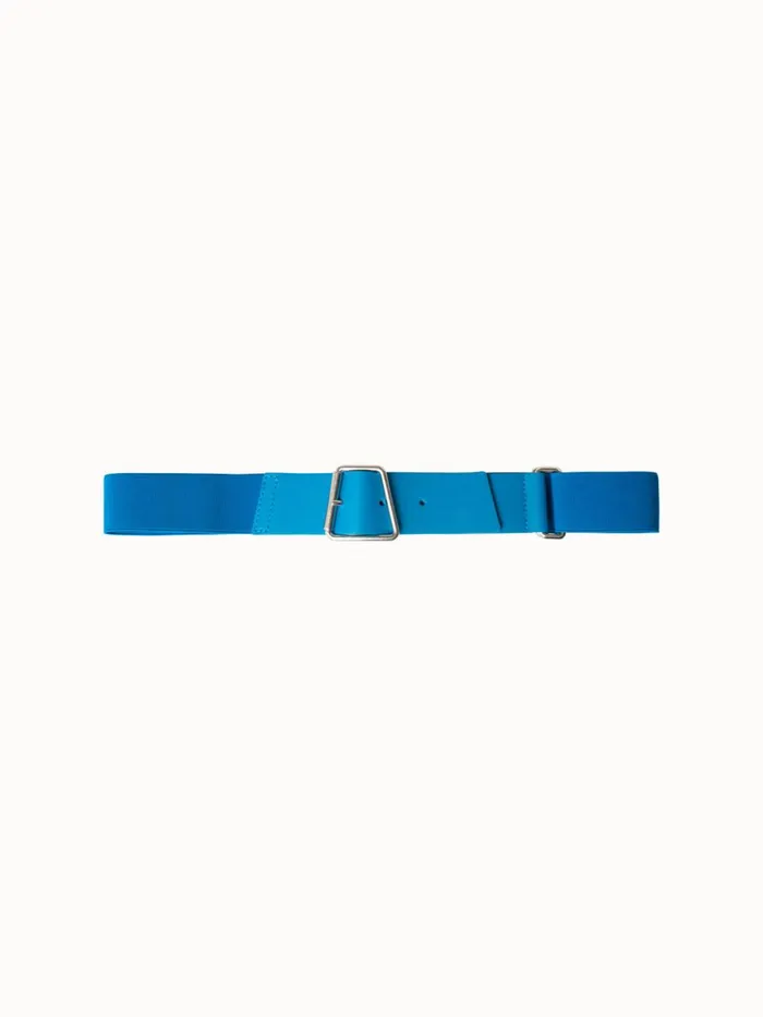 Leather And Elastic Belt With Trapezoid Buckle Alpsee Women Akris Belts