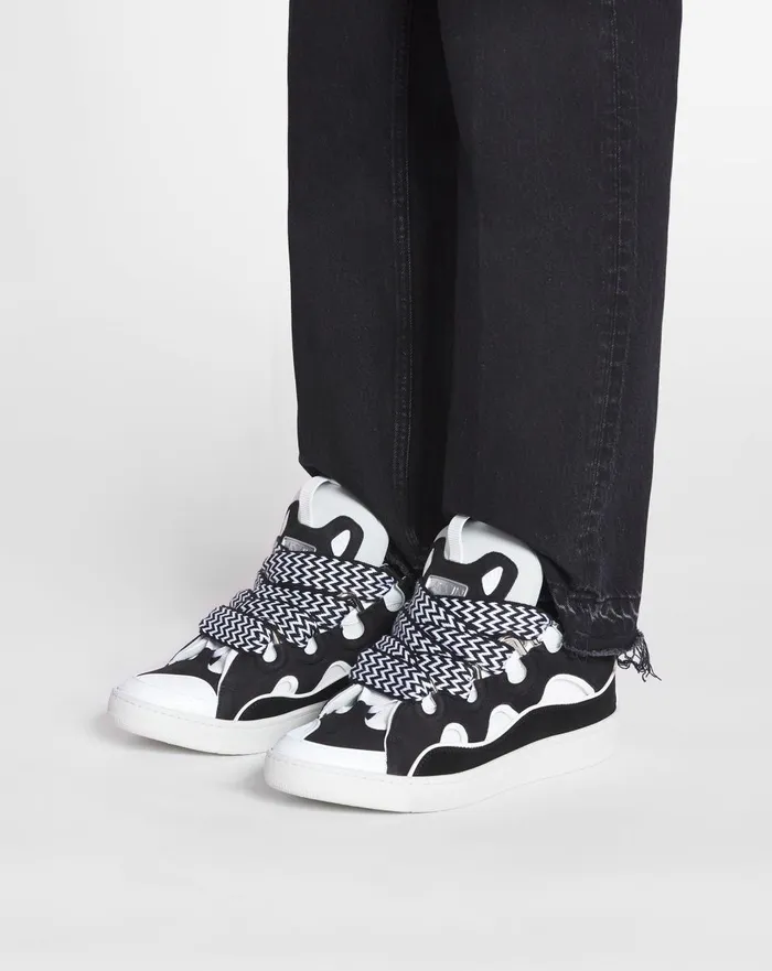 Leather Curb Sneakers Blackwhite Men Lanvin Curb Leather Curb Sneakers Blackwhite Men Lanvin Curb