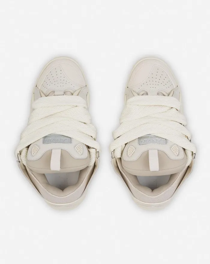 Leather Curb Sneakers Peach Women Lanvin Curb