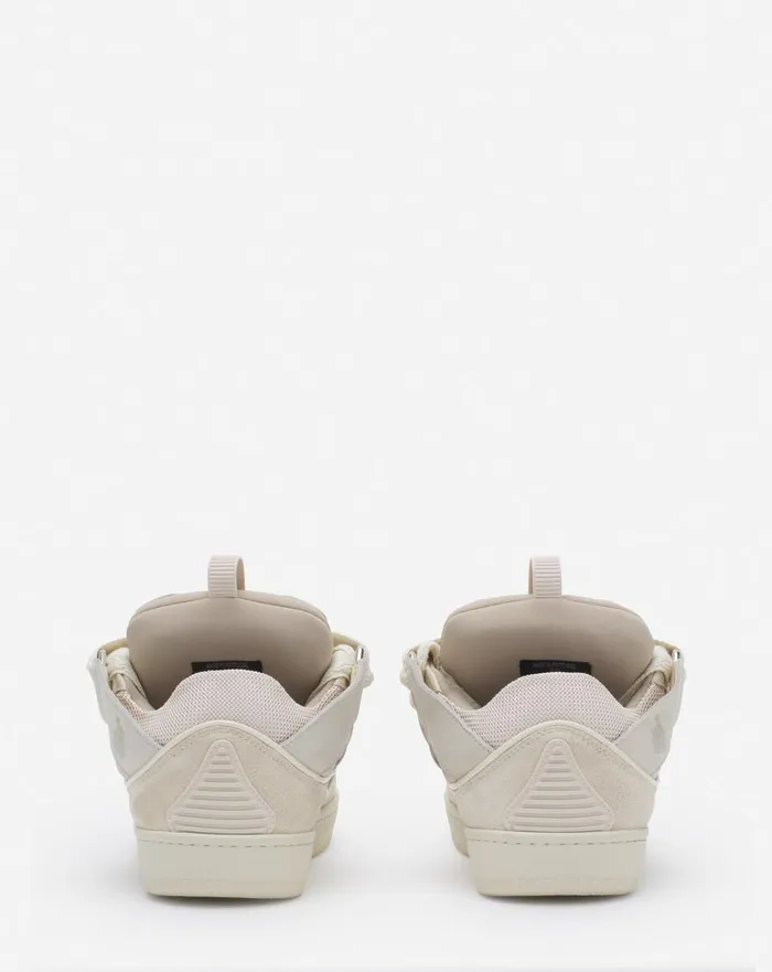 Leather Curb Sneakers Peach Women Lanvin Curb