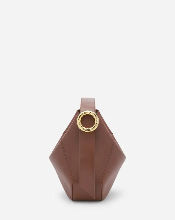 Leather Mlodie Hobo Bag Chestnut Women Lanvin Tote Bags and Top Handle Bags