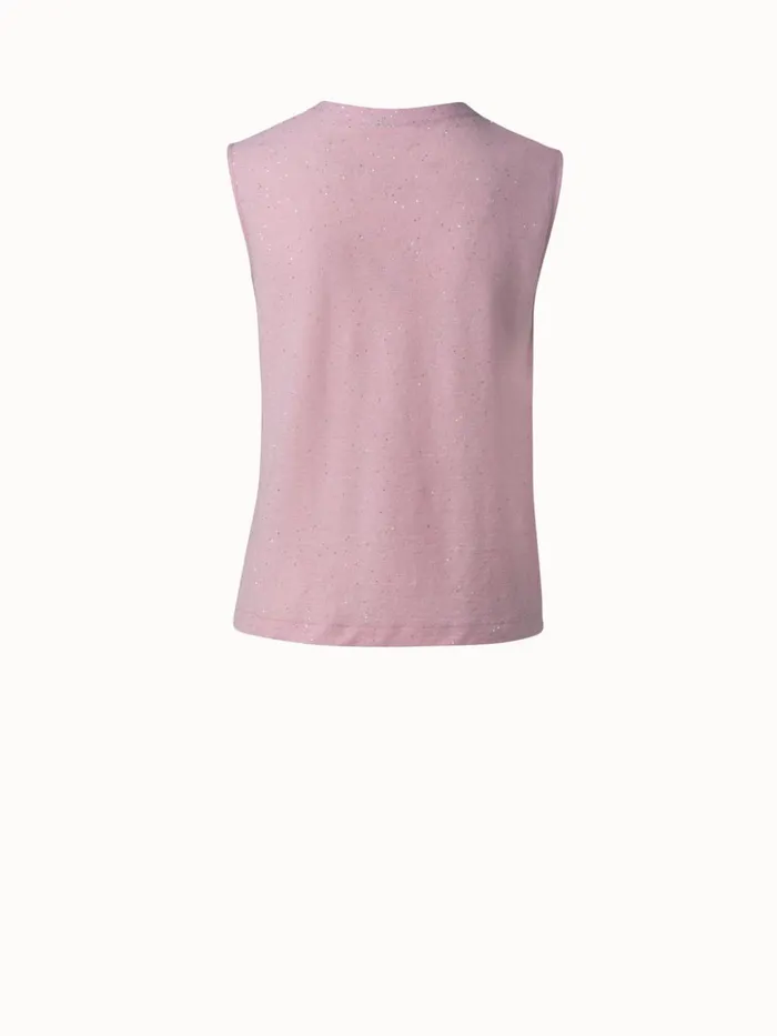 Linen Sequins Knit Tank Nude Women Akris Knitwear