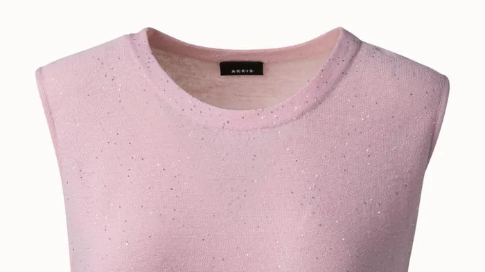 Linen Sequins Knit Tank Nude Women Akris Knitwear