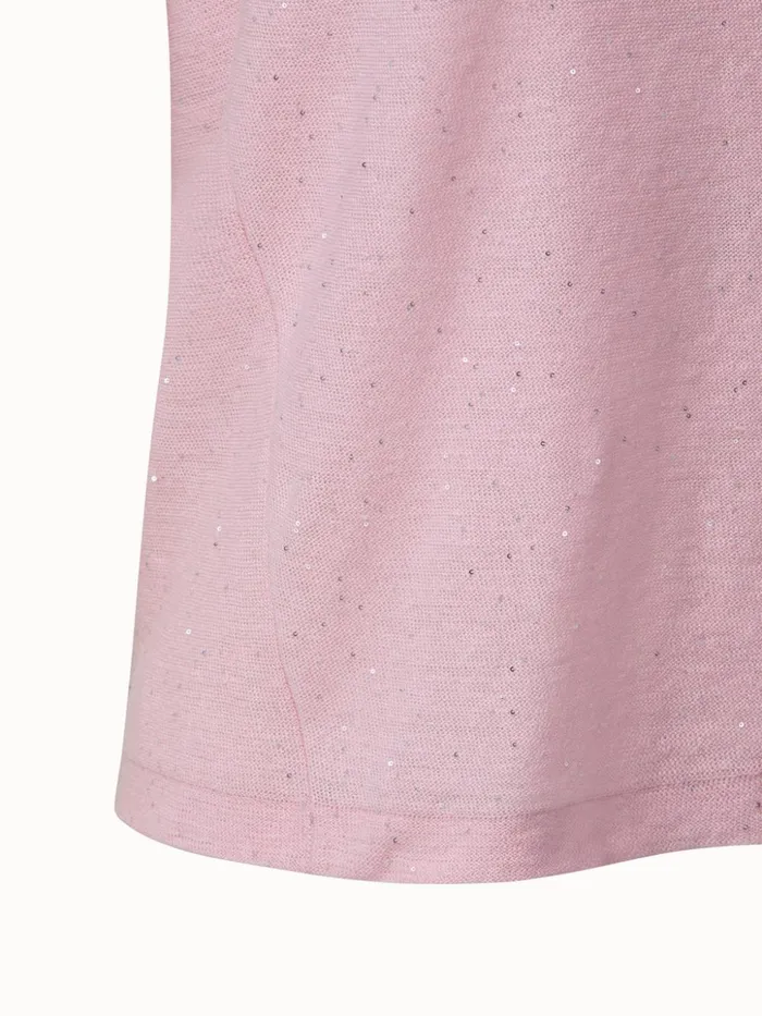 Linen Sequins Knit Tank Nude Women Akris Knitwear