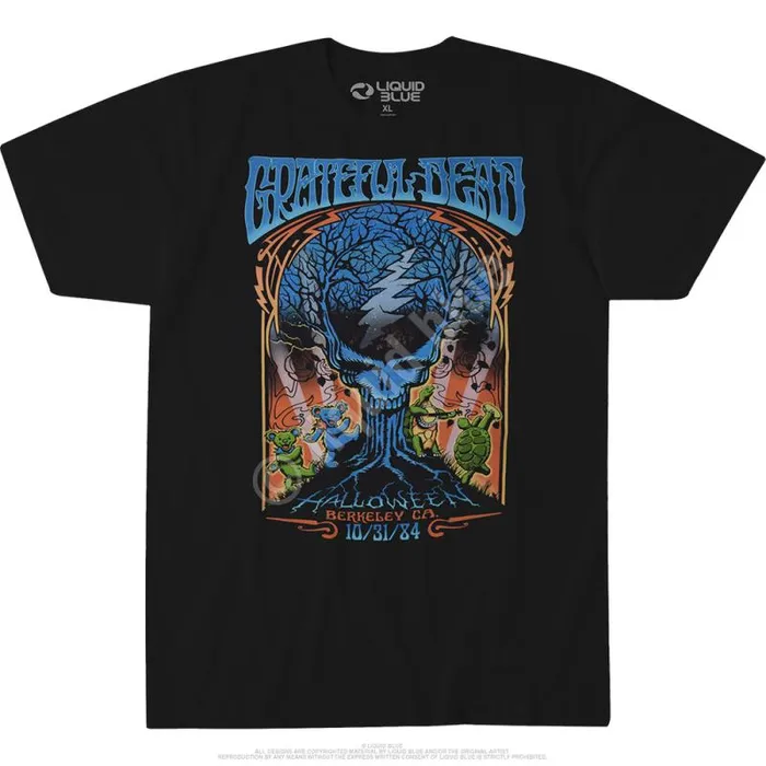 Liquid Blue Athletic TShirt Men Halloween Dead Black Athletic TShirt