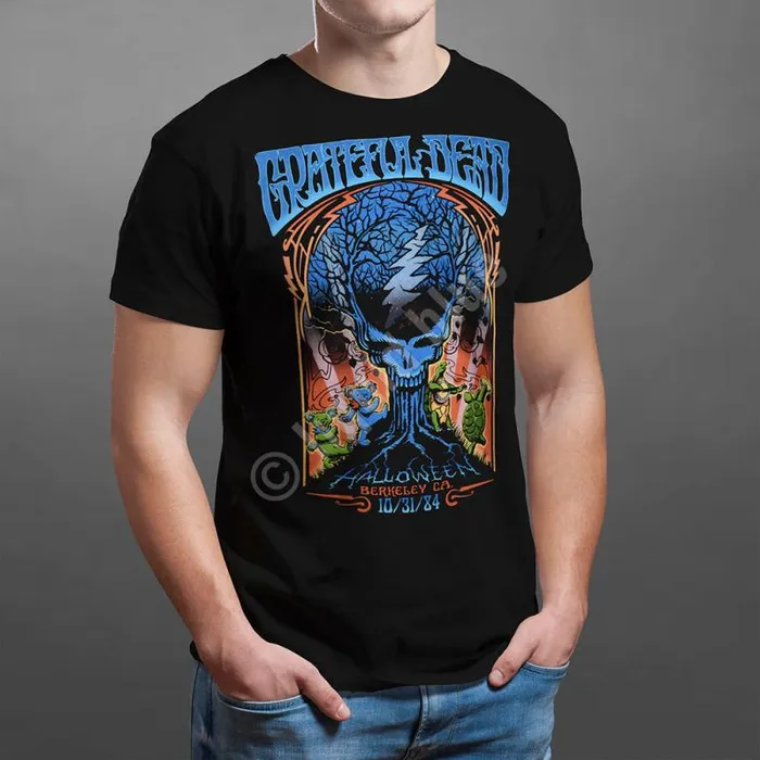 Liquid Blue Athletic TShirt Men Halloween Dead Black Athletic TShirt