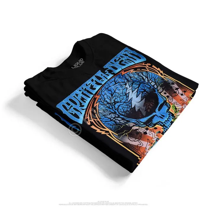 Liquid Blue Athletic TShirt Men Halloween Dead Black Athletic TShirt
