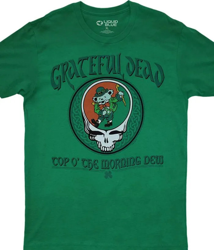 Liquid Blue Athletic TShirt Men Morning Dew Green Athletic TShirt
