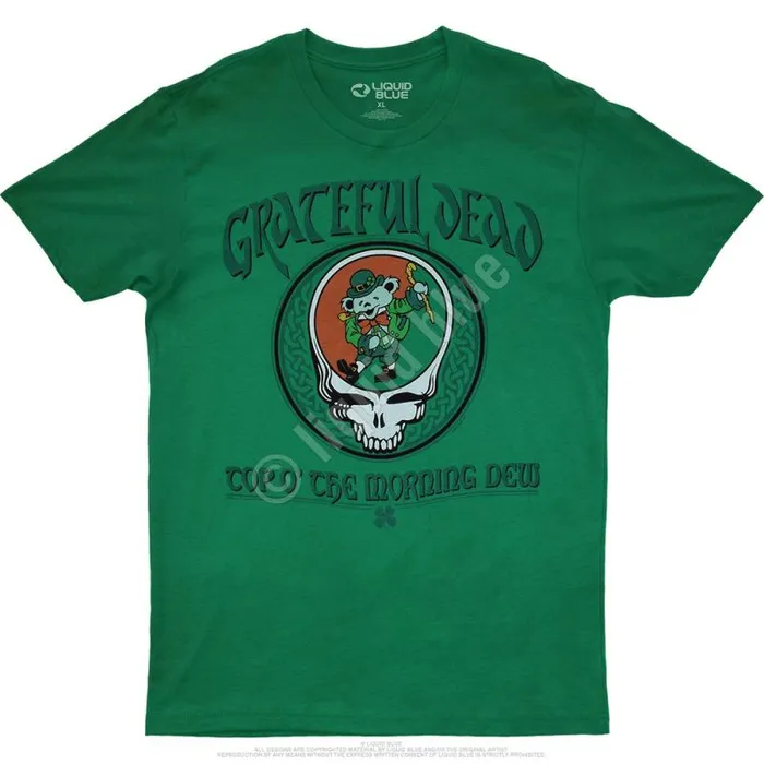 Liquid Blue Athletic TShirt Men Morning Dew Green Athletic TShirt