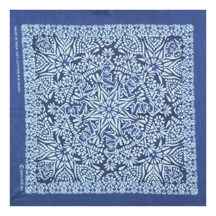 Liquid Blue Bandanas Accessories Mandala Blue Blue Bandana