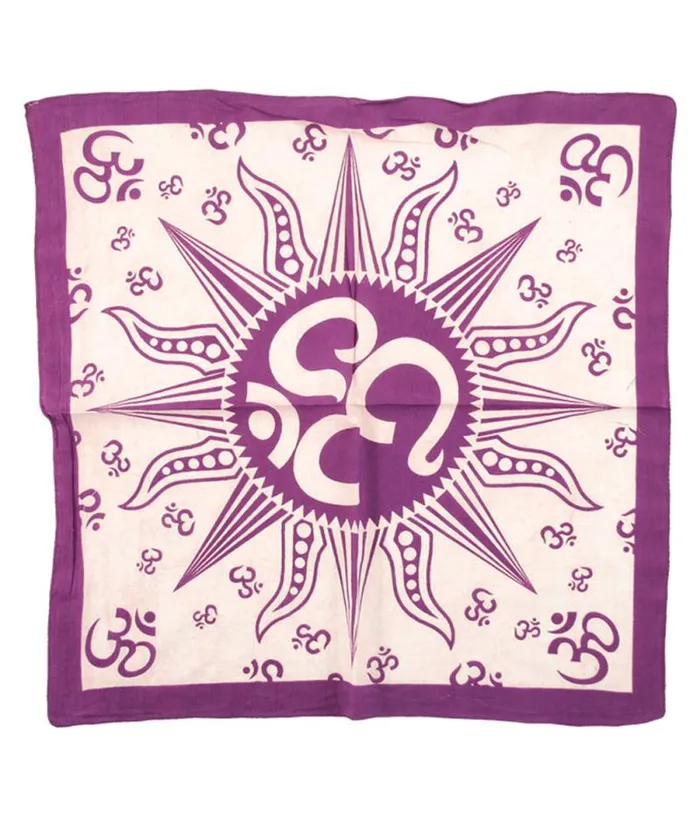 Liquid Blue Bandanas Accessories Om Sun Purple Bandana