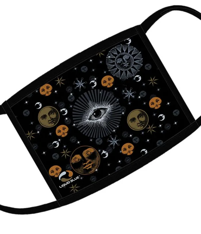 Liquid Blue Face Coverings Accessories Cosmic Eyes Face Covering