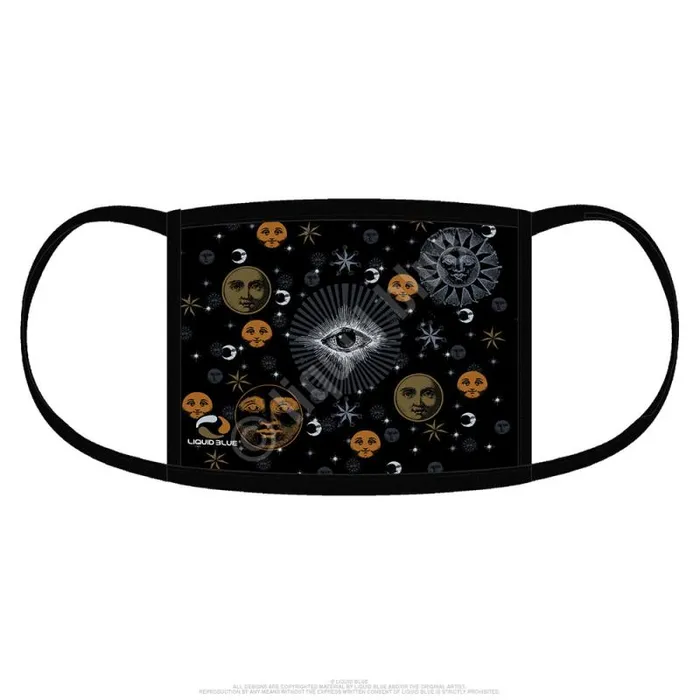 Liquid Blue Face Coverings Accessories Cosmic Eyes Face Covering