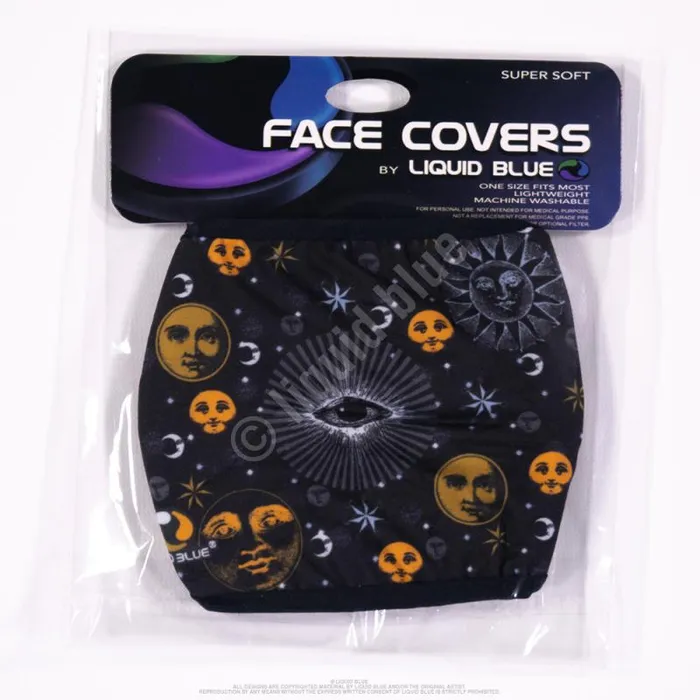 Liquid Blue Face Coverings Accessories Cosmic Eyes Face Covering