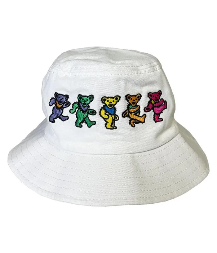 Liquid Blue Hats Accessories Dancin Bear White Bucket Hat