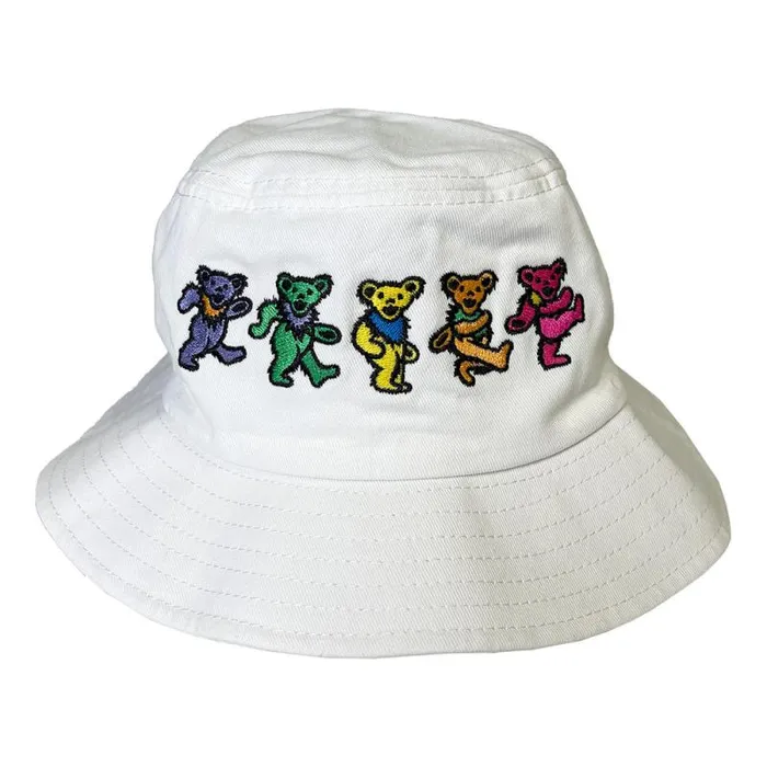 Liquid Blue Hats Accessories Dancin Bear White Bucket Hat