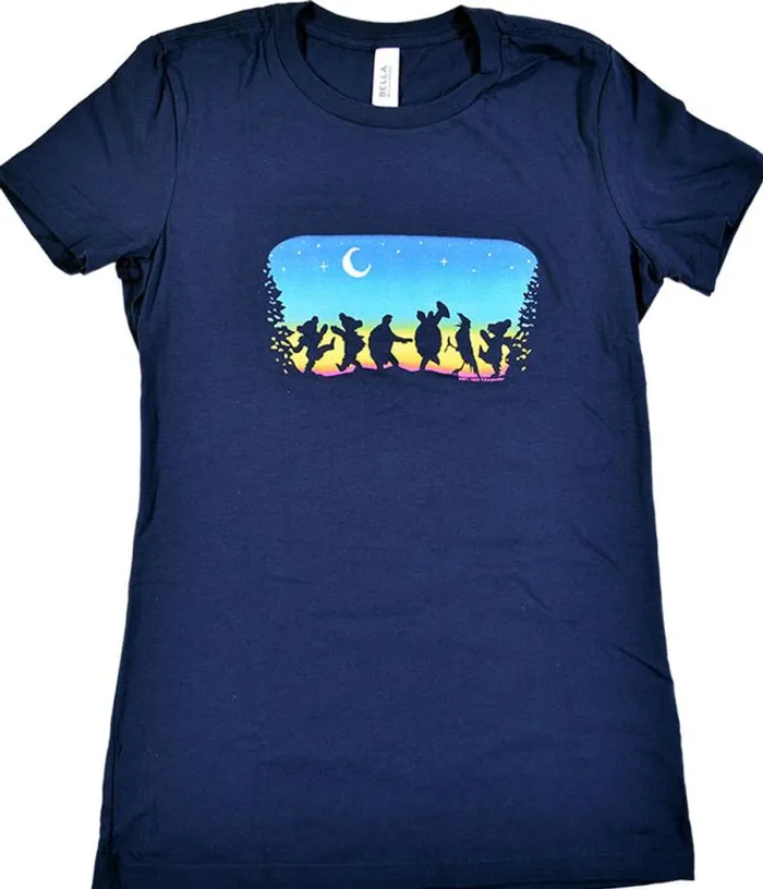 Liquid Blue Juniors Long Length Women GD Moondance Navy Juniors Long Length TShirt