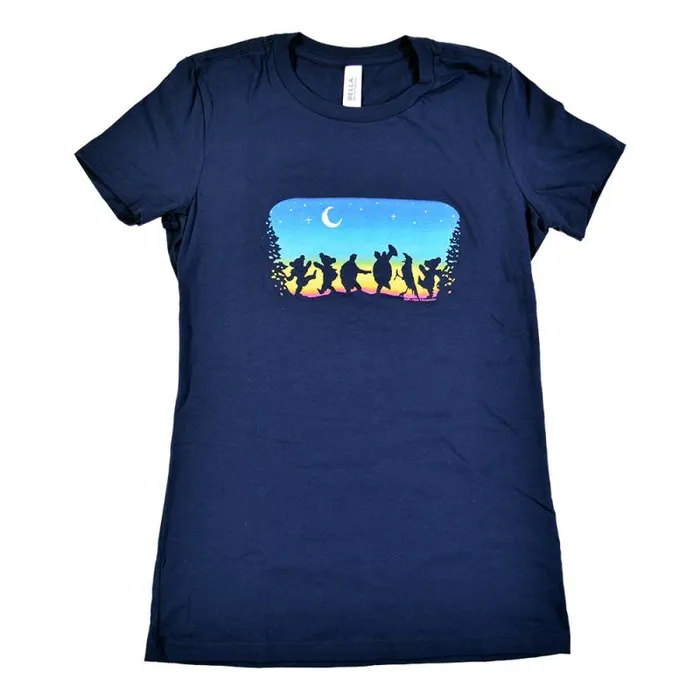Liquid Blue Juniors Long Length Women GD Moondance Navy Juniors Long Length TShirt