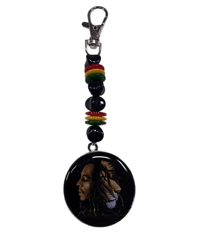 Liquid Blue Keychains Accessories Marley Profile Beaded Keychain