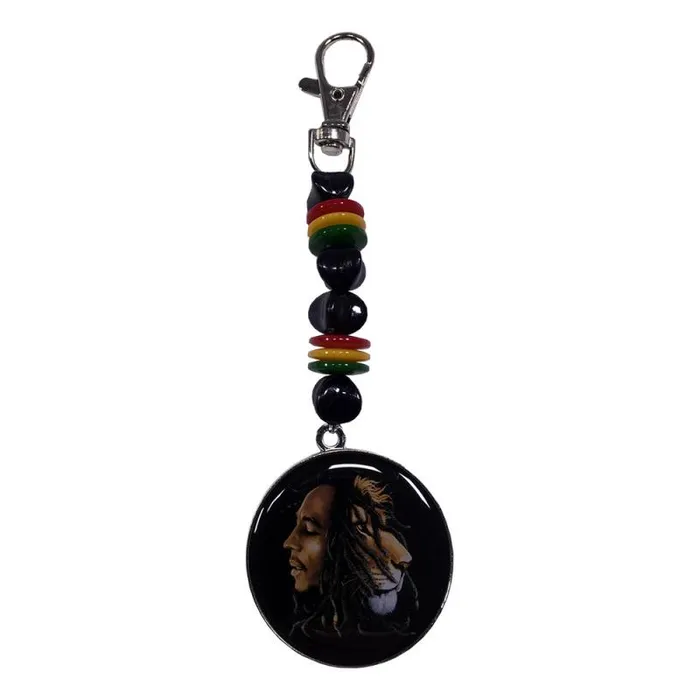 Liquid Blue Keychains Accessories Marley Profile Beaded Keychain