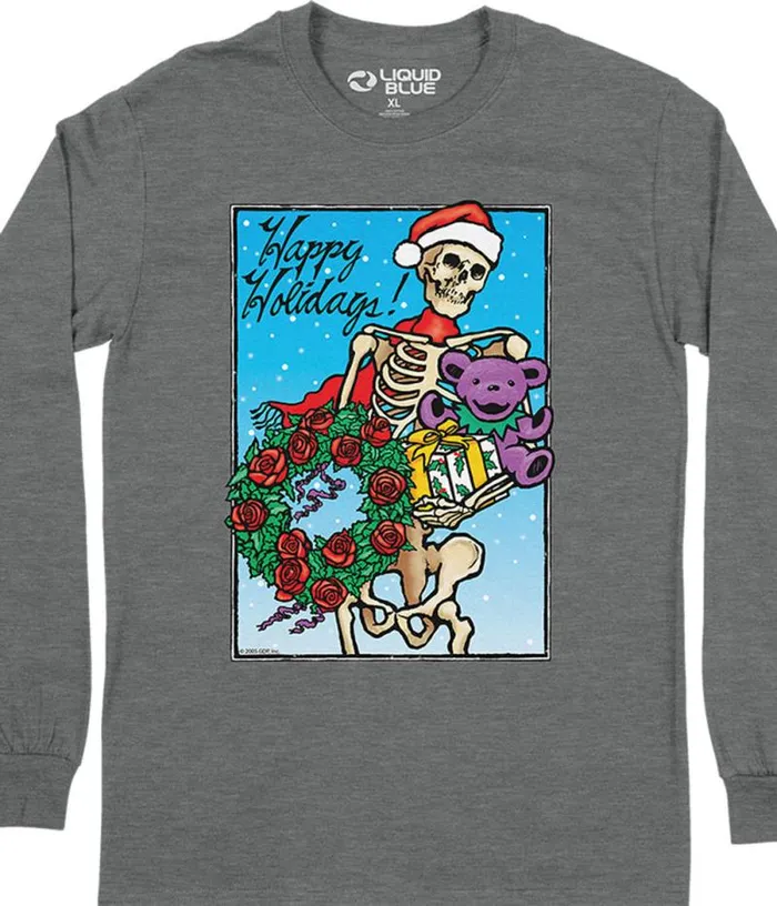 Liquid Blue Long Sleeve Men Bertha Claus Long Sleeve TShirt