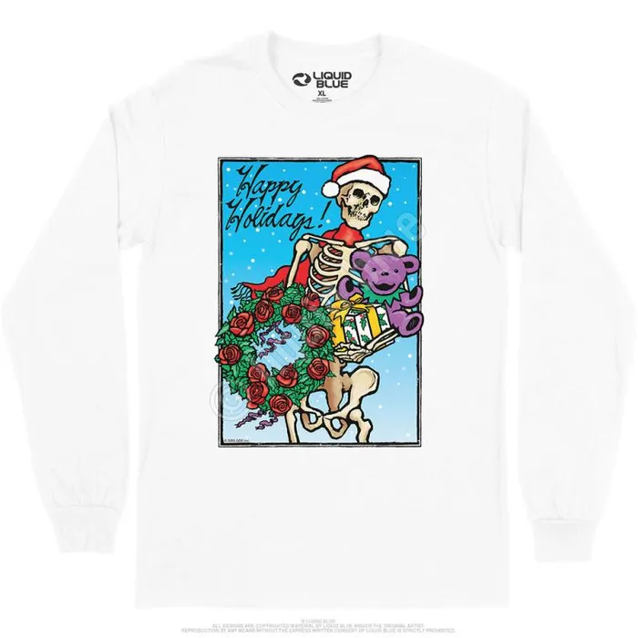 Liquid Blue Long Sleeve Men Bertha Claus Long Sleeve TShirt