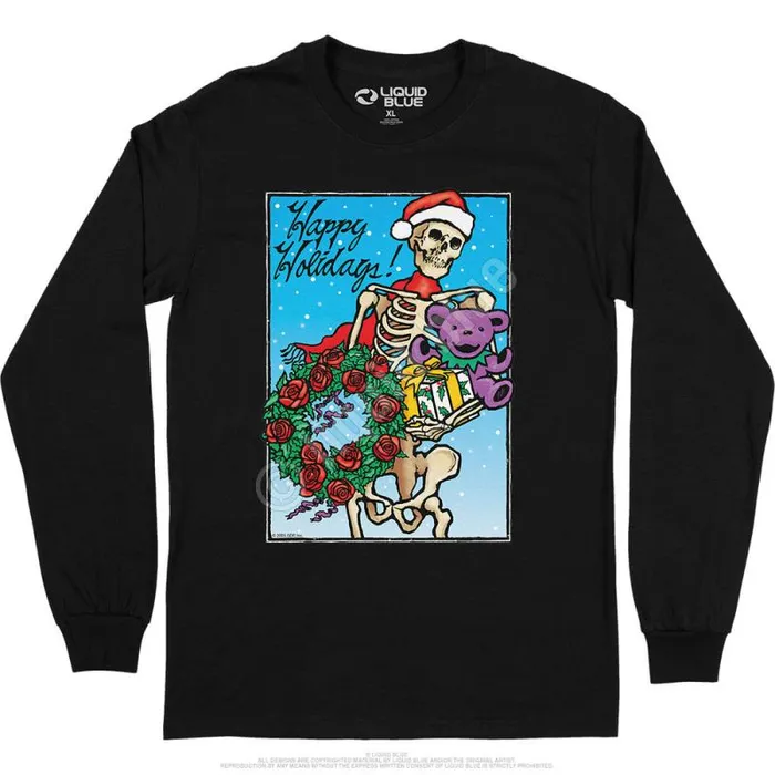 Liquid Blue Long Sleeve Men Bertha Claus Long Sleeve TShirt