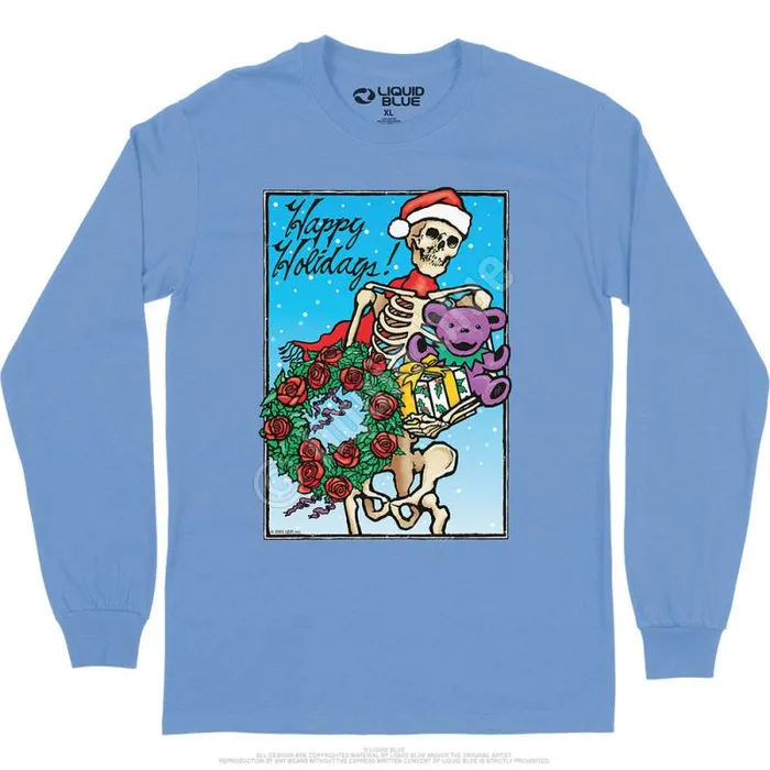 Liquid Blue Long Sleeve Men Bertha Claus Long Sleeve TShirt