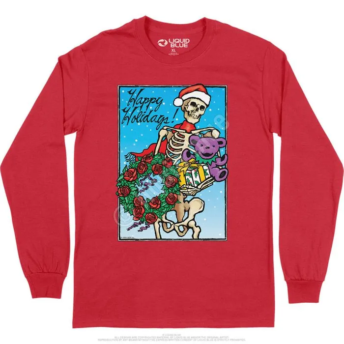 Liquid Blue Long Sleeve Men Bertha Claus Long Sleeve TShirt