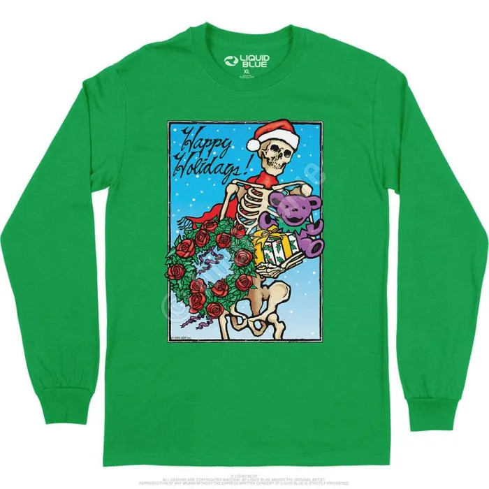 Liquid Blue Long Sleeve Men Bertha Claus Long Sleeve TShirt