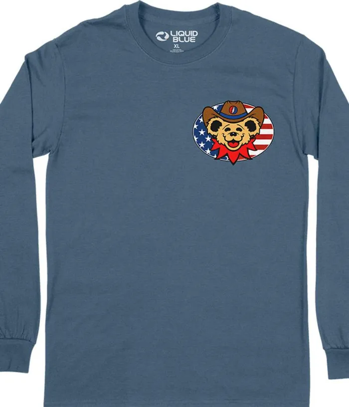 Liquid Blue Long Sleeve Men Buffalo 89 Chest Long Sleeve TShirt